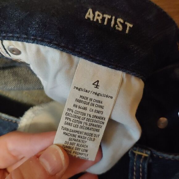 American Eagle Artist Crop Studded Jeans Size 4 - Picture 5 of 10